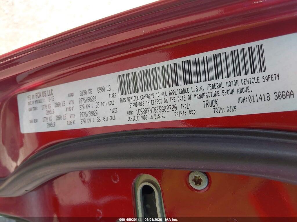 1C6RR7NT0FS602720 2015 RAM 1500 photo no. 9