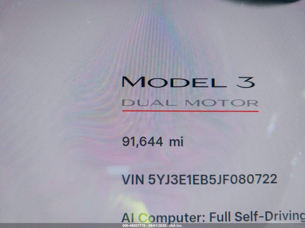 5YJ3E1EB5JF080722 2018 TESLA MODEL 3 photo no. 7