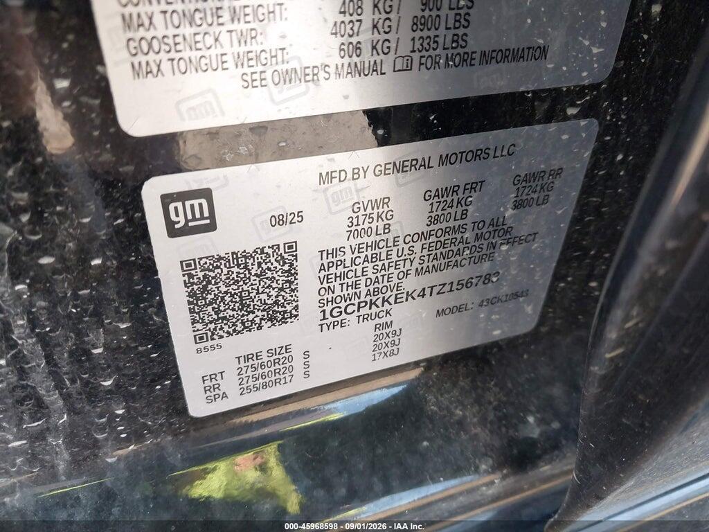 1GCPKKEK4TZ156783 2026 CHEVROLET SILVERADO 1500 photo no. 9