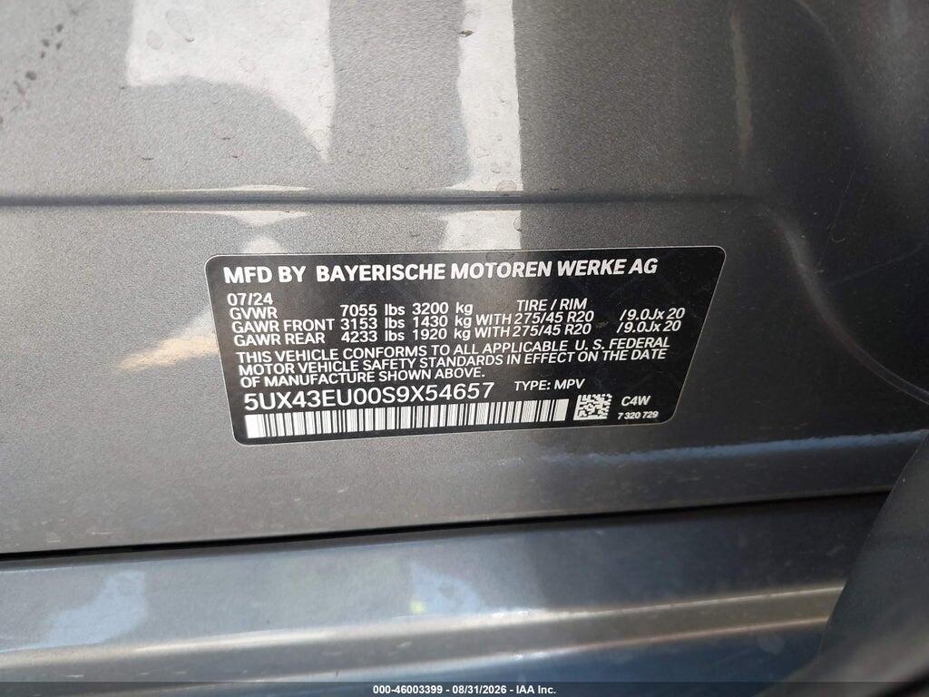 5UX43EU00S9X54657 2025 BMW X5 PHEV photo no. 9