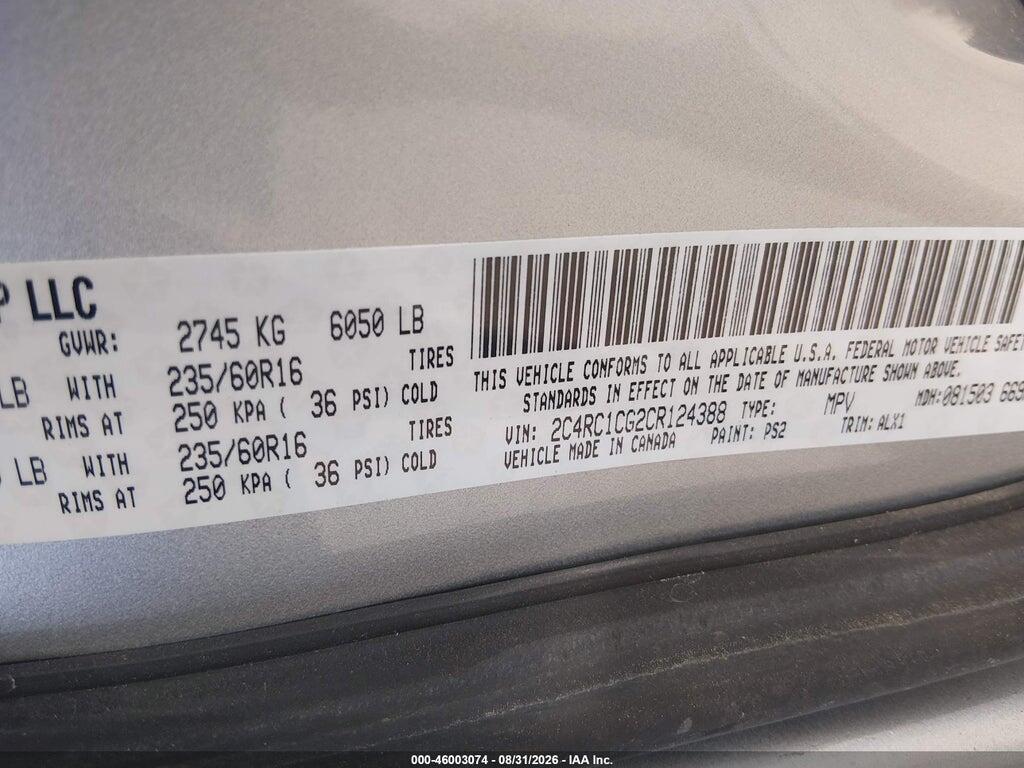 2C4RC1CG2CR124388 2012 CHRYSLER TOWN & COUNTRY photo no. 9