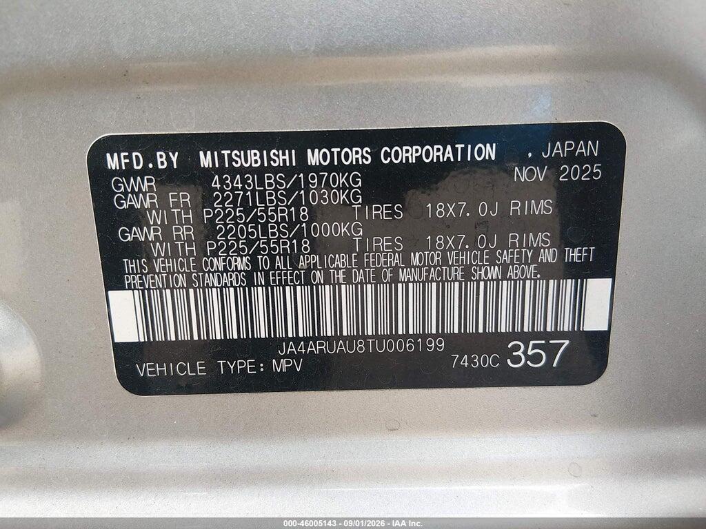 JA4ARUAU8TU006199 2026 MITSUBISHI OUTLANDER SPORT photo no. 9