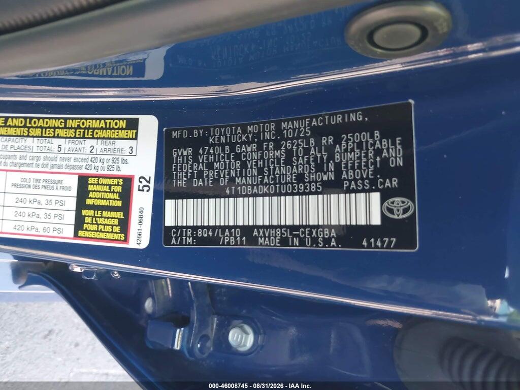 4T1DBADK0TU039385 2026 TOYOTA CAMRY photo no. 9