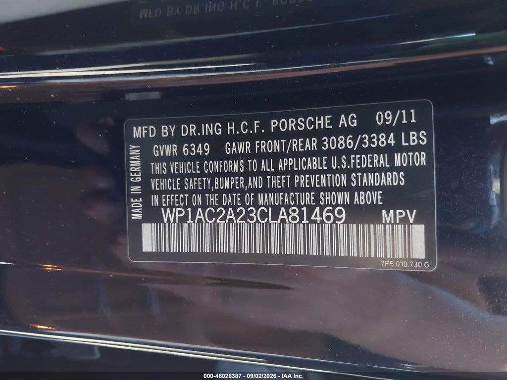 WP1AC2A23CLA81469 2012 PORSCHE CAYENNE photo no. 9