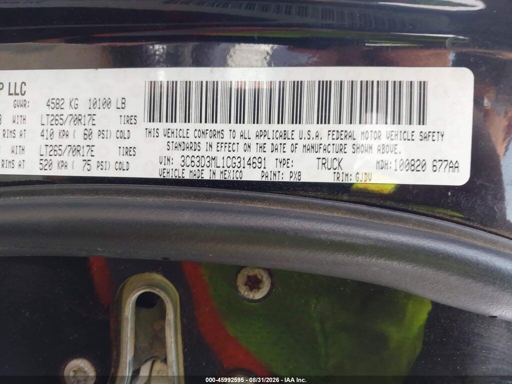 3C63D3ML1CG314691 2012 RAM 3500 photo no. 9