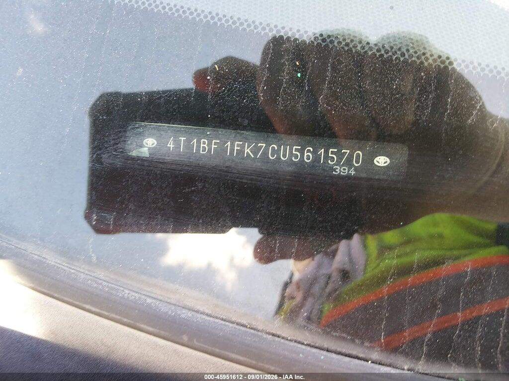 4T1BF1FK7CU561570 2012 TOYOTA CAMRY photo no. 9