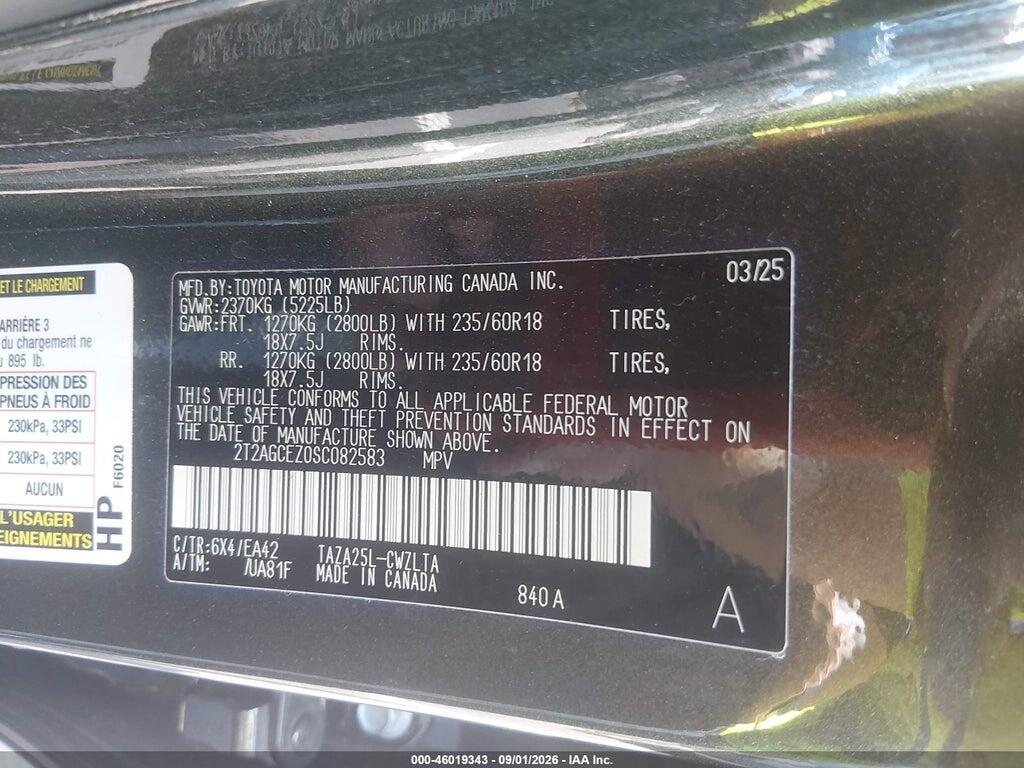 2T2AGCEZ0SC082583 2025 LEXUS NX 350 photo no. 9