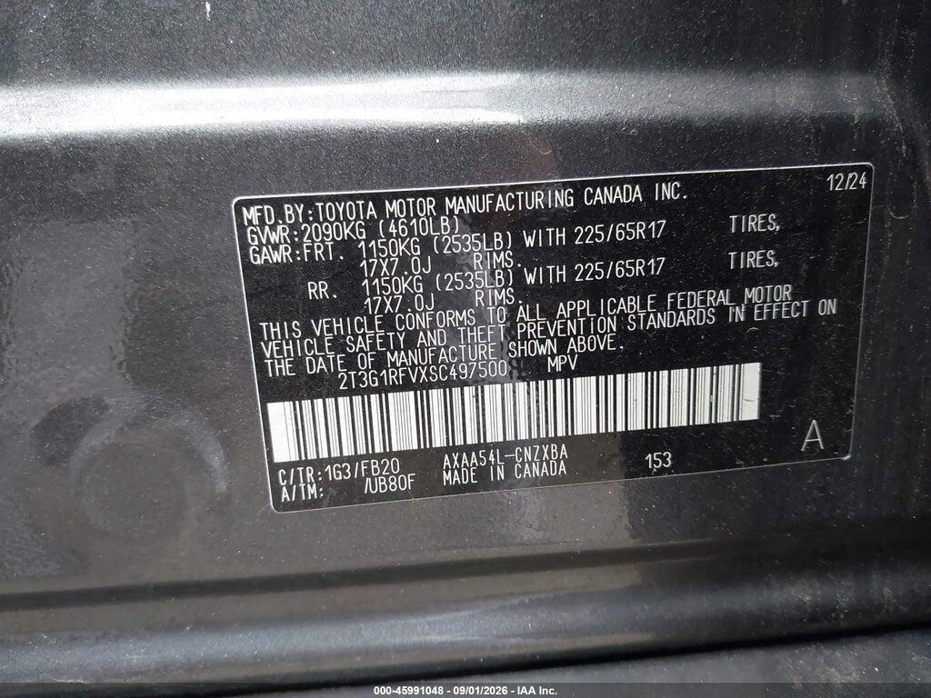 2T3G1RFVXSC497500 2025 TOYOTA RAV4 photo no. 9