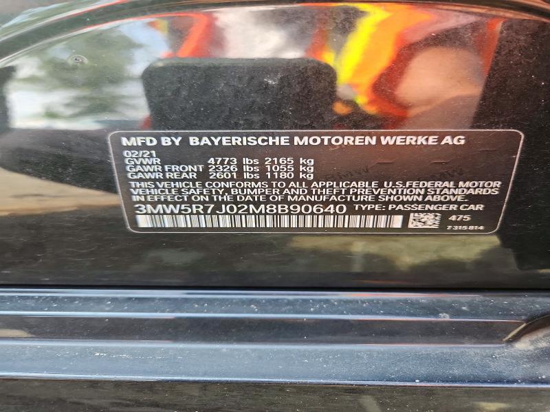 3MW5R7J02M8B90640 2021 BMW 330XI photo no. 12