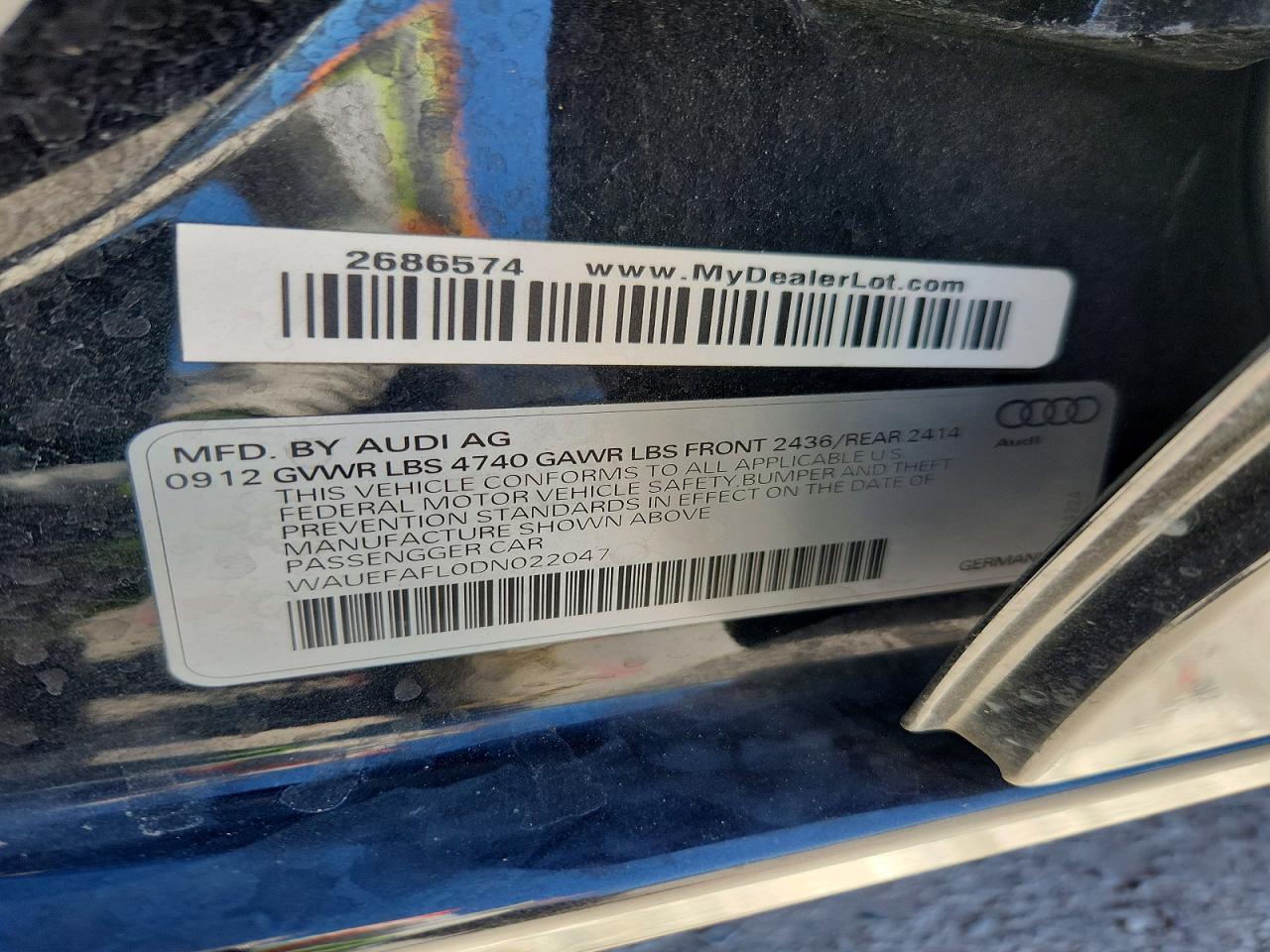 2013 AUDI A4 PREMIUM PLUS — Фото 13 из 13