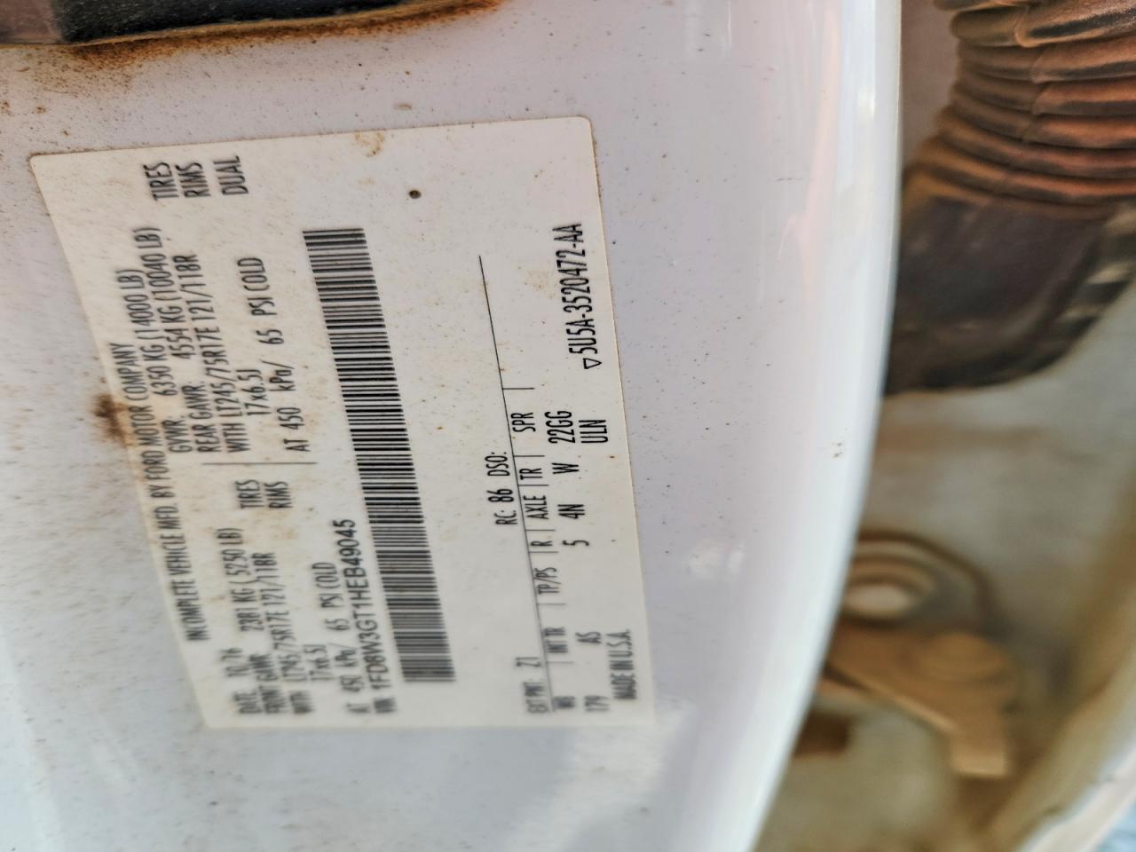 1FD8W3GT1HEB49045 2017 FORD F350 photo no. 12