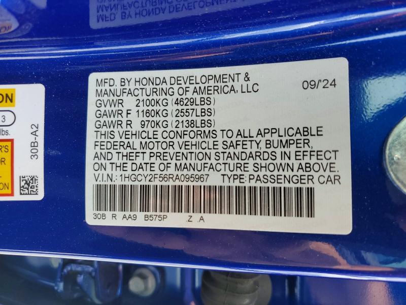 2024 HONDA ACCORD HYBRID SPORT — Фото 12 из 12