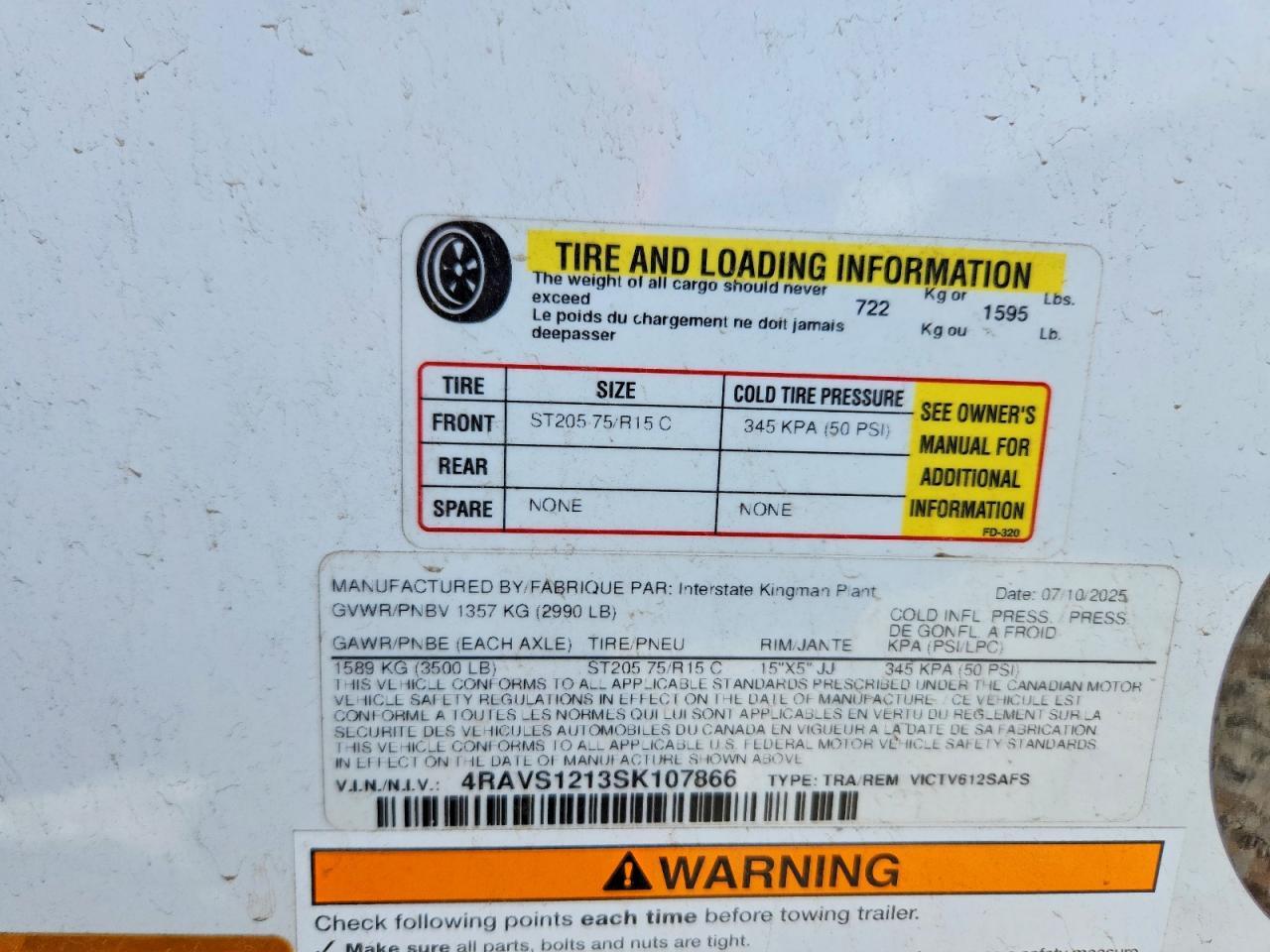 2025 INTERSTATE VICTV612SAFS ENCLOSED CARGO TRAILER — Фото 8 из 11