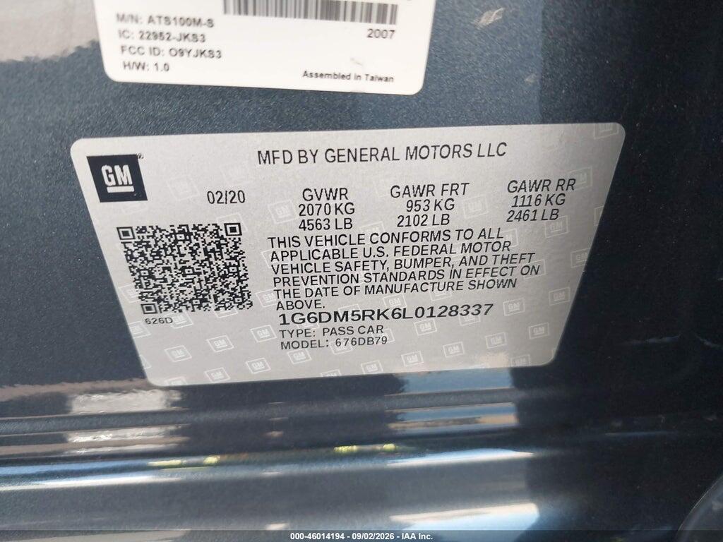 1G6DM5RK6L0128337 2020 CADILLAC CT5 photo no. 9