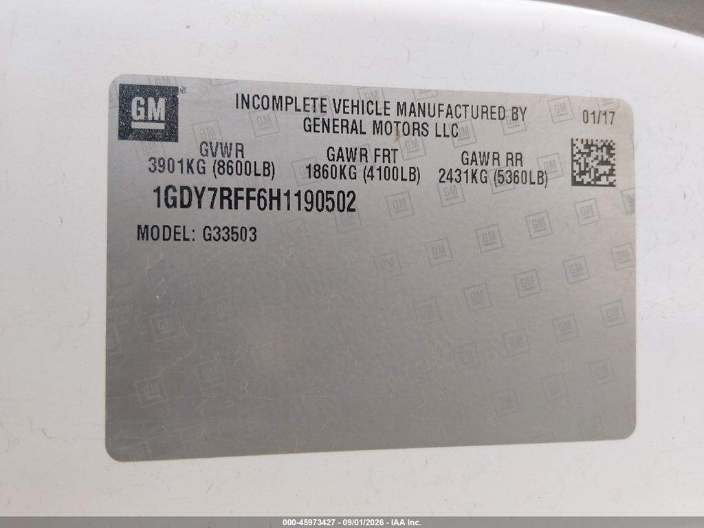 1GDY7RFF6H1190502 2017 GMC SAVANA CUTAWAY photo no. 8