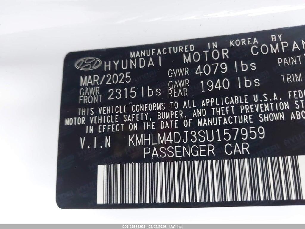 KMHLM4DJ3SU157959 2025 HYUNDAI ELANTRA HYBRID photo no. 9