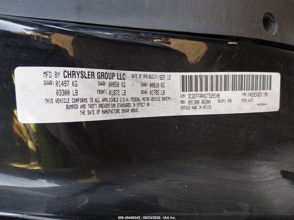 3C3CFFARXDT529108 2013 FIAT 500 photo no. 9
