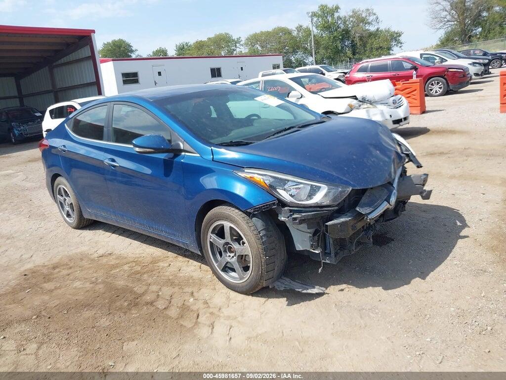 2016 HYUNDAI ELANTRA KMHDH4AEXGU519695