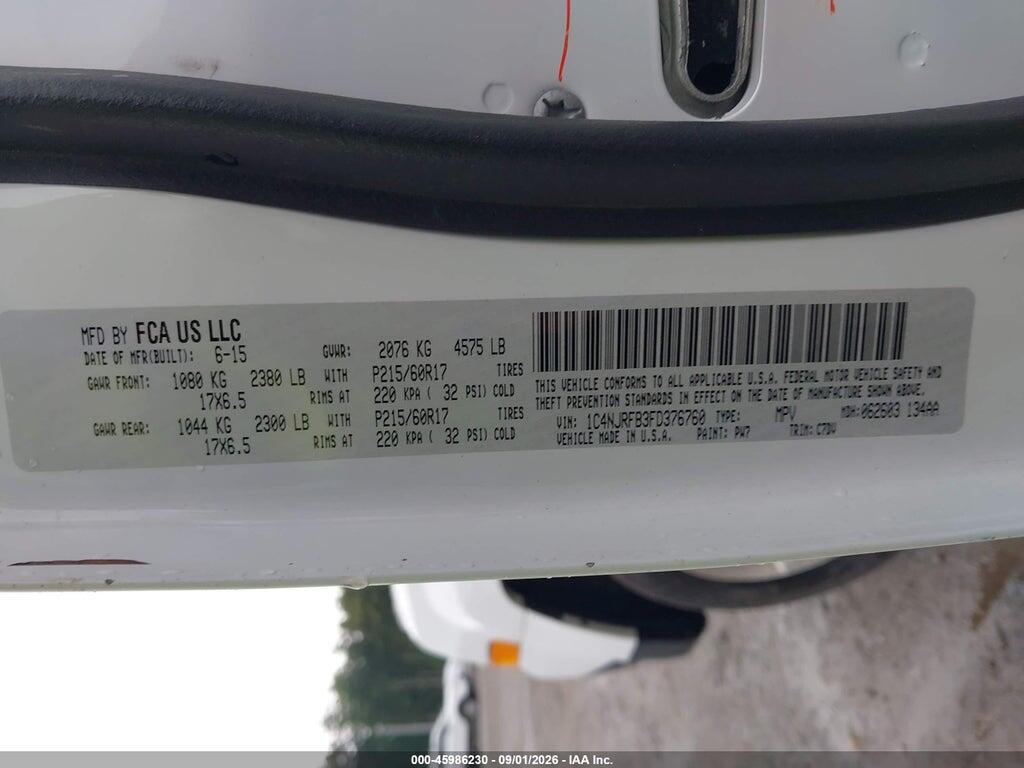 1C4NJRFB3FD376760 2015 JEEP PATRIOT photo no. 9