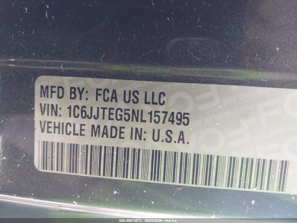 1C6JJTEG5NL157495 2022 JEEP GLADIATOR photo no. 9