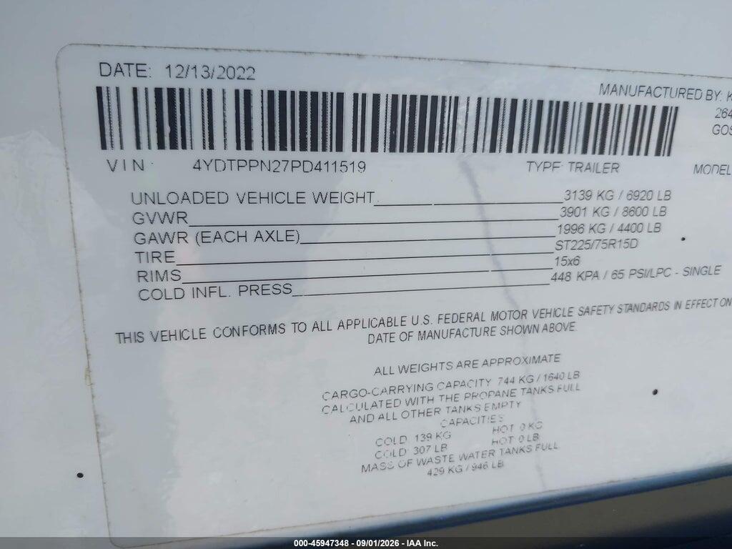 4YDTPPN27PD411519 2023 KEYSTONE RV OTHER photo no. 9