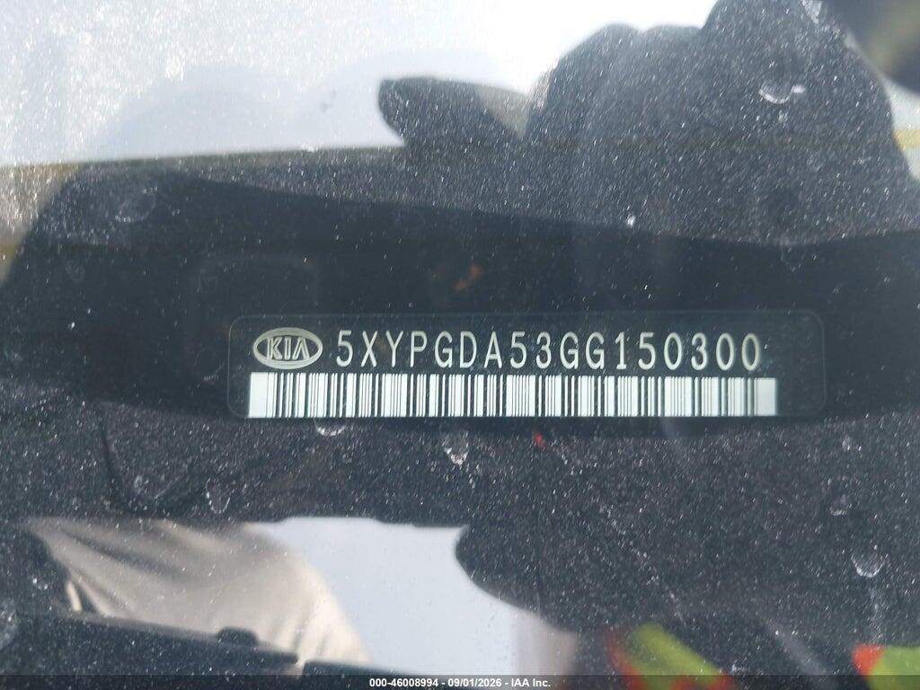 5XYPGDA53GG150300 2016 KIA SORENTO photo no. 9