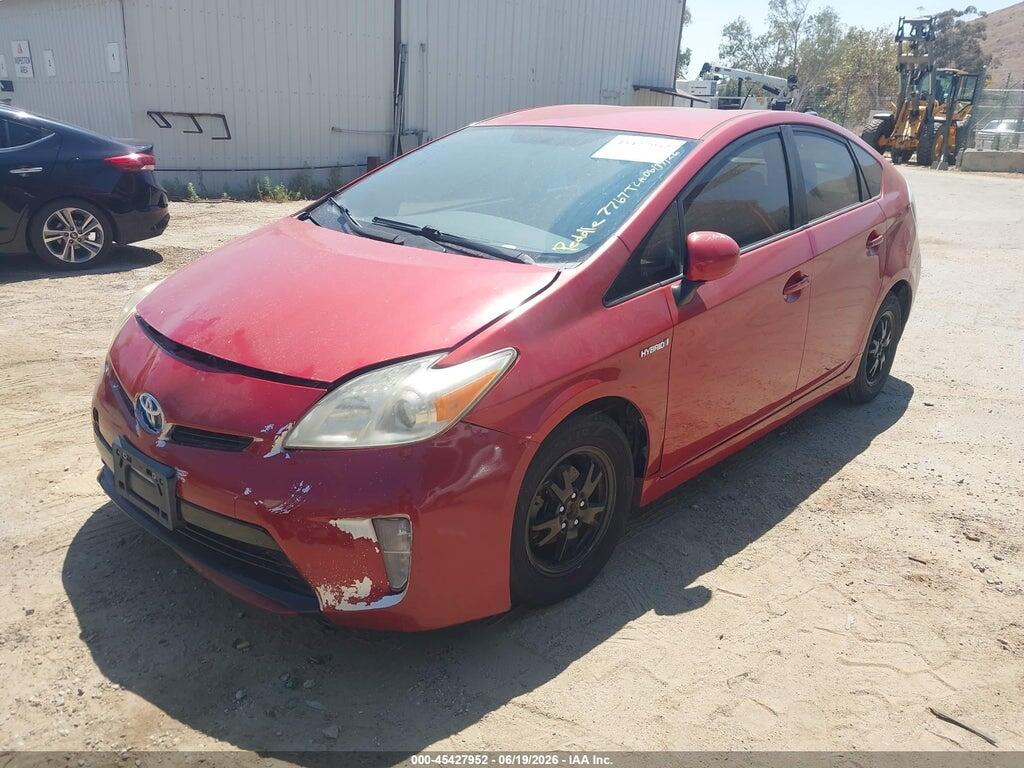 JTDKN3DU1E0357767 2014 TOYOTA PRIUS photo no. 2