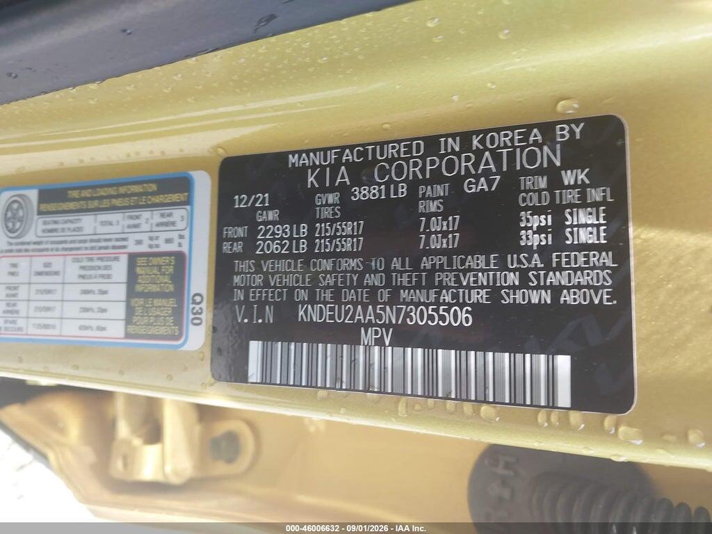 KNDEU2AA5N7305506 2022 KIA SELTOS photo no. 9