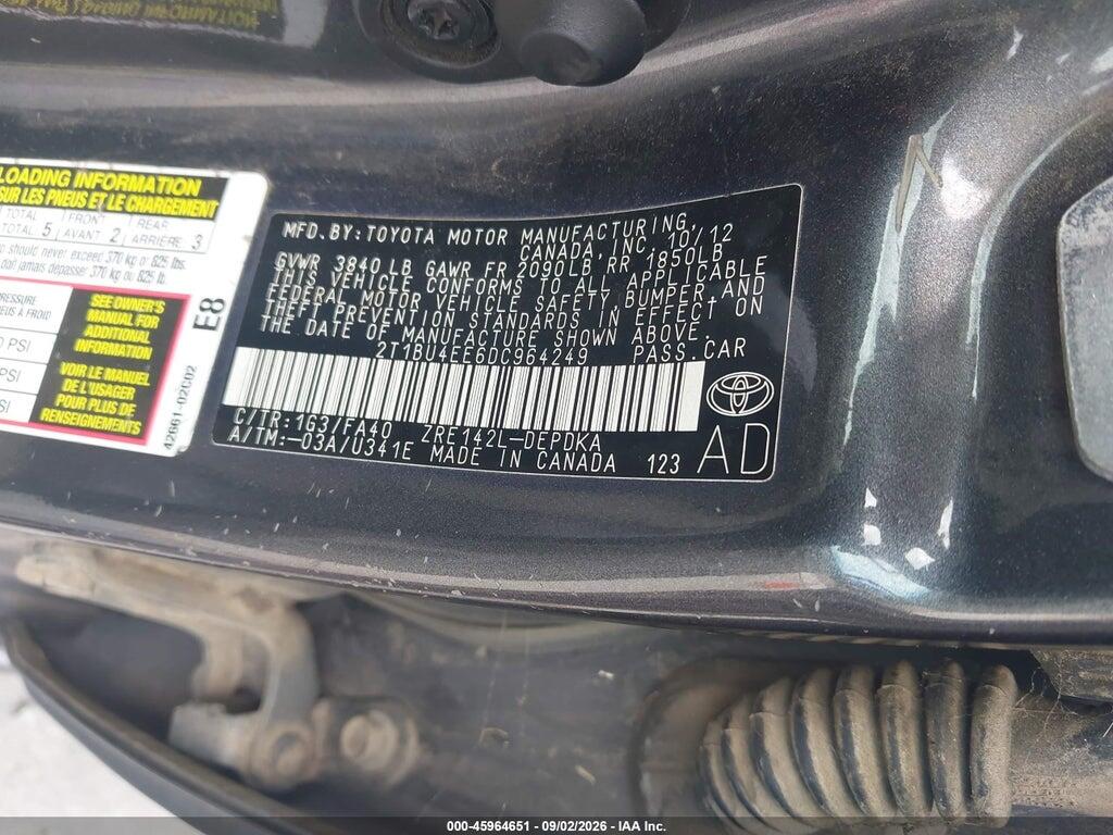 2T1BU4EE6DC964249 2013 TOYOTA COROLLA photo no. 9