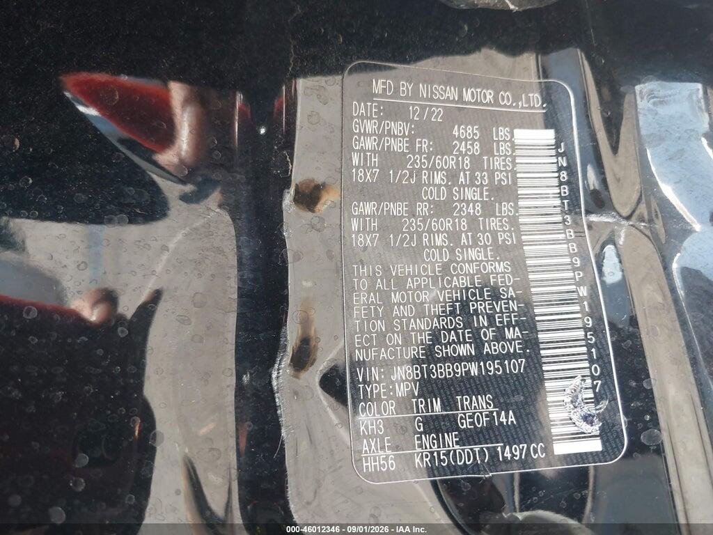 JN8BT3BB9PW195107 2023 NISSAN ROGUE photo no. 9