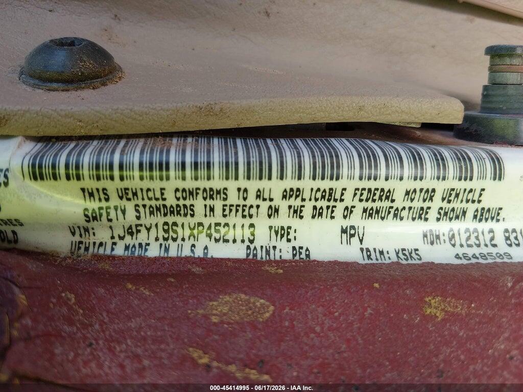1J4FY19S1XP452113 1999 JEEP WRANGLER photo no. 9