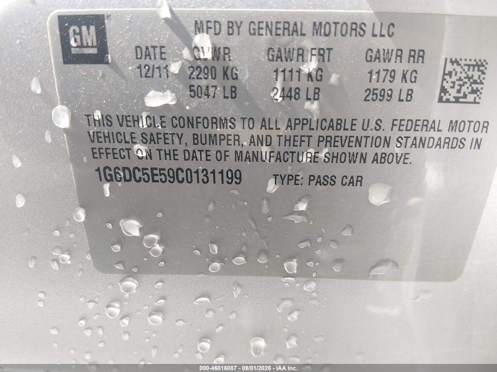 1G6DC5E59C0131199 2012 CADILLAC CTS photo no. 9