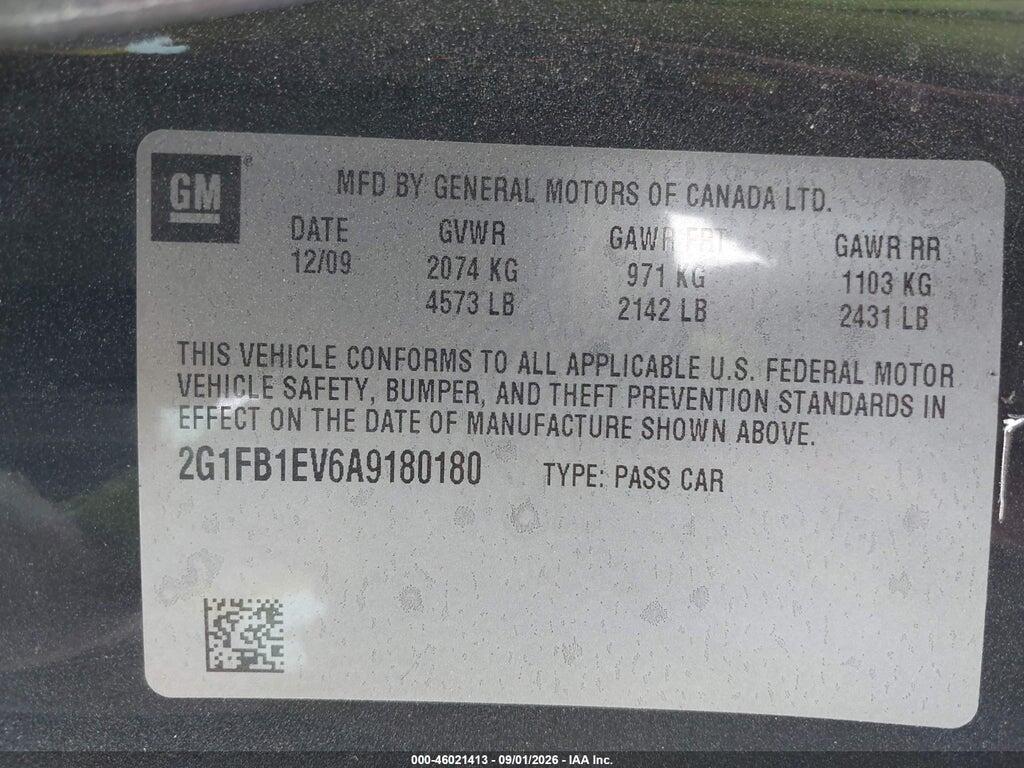 2G1FB1EV6A9180180 2010 CHEVROLET CAMARO photo no. 9