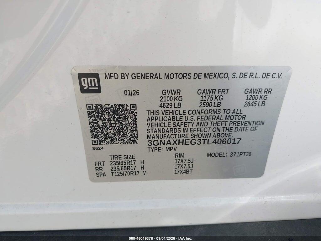 3GNAXHEG3TL406017 2026 CHEVROLET EQUINOX photo no. 9