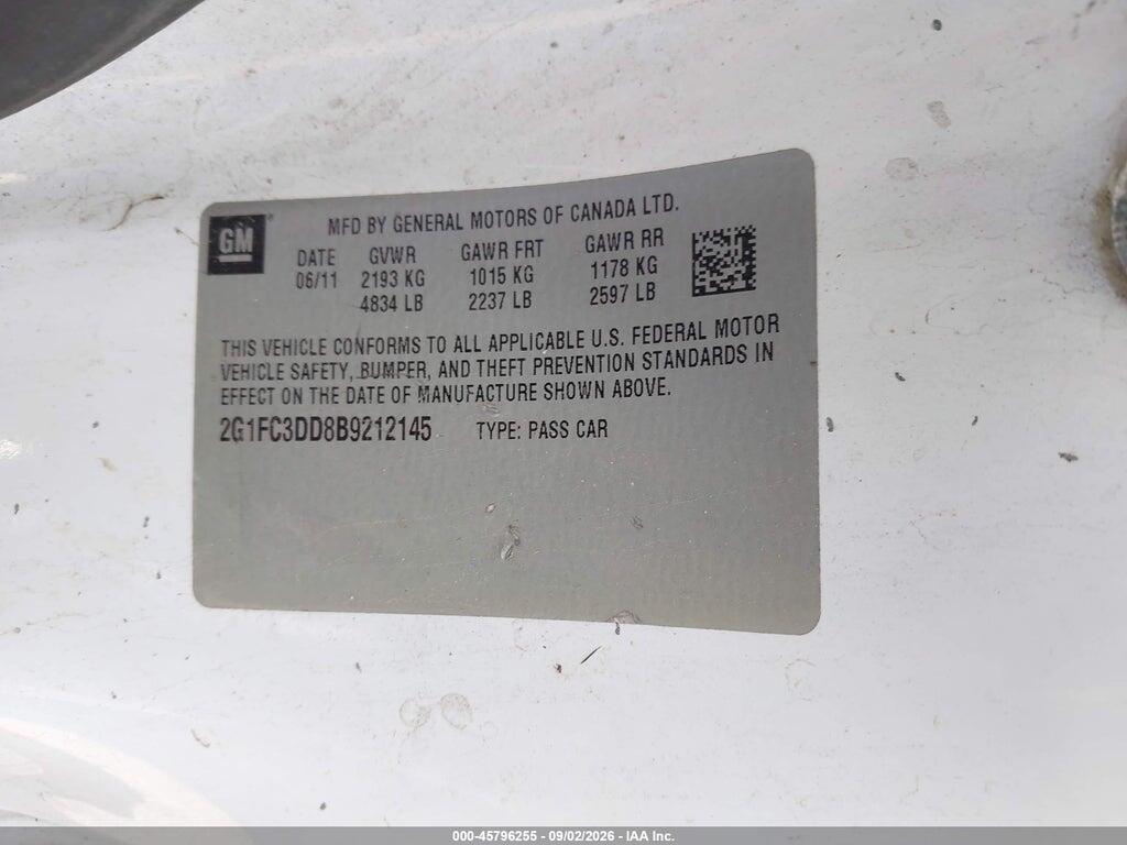 2G1FC3DD8B9212145 2011 CHEVROLET CAMARO photo no. 9