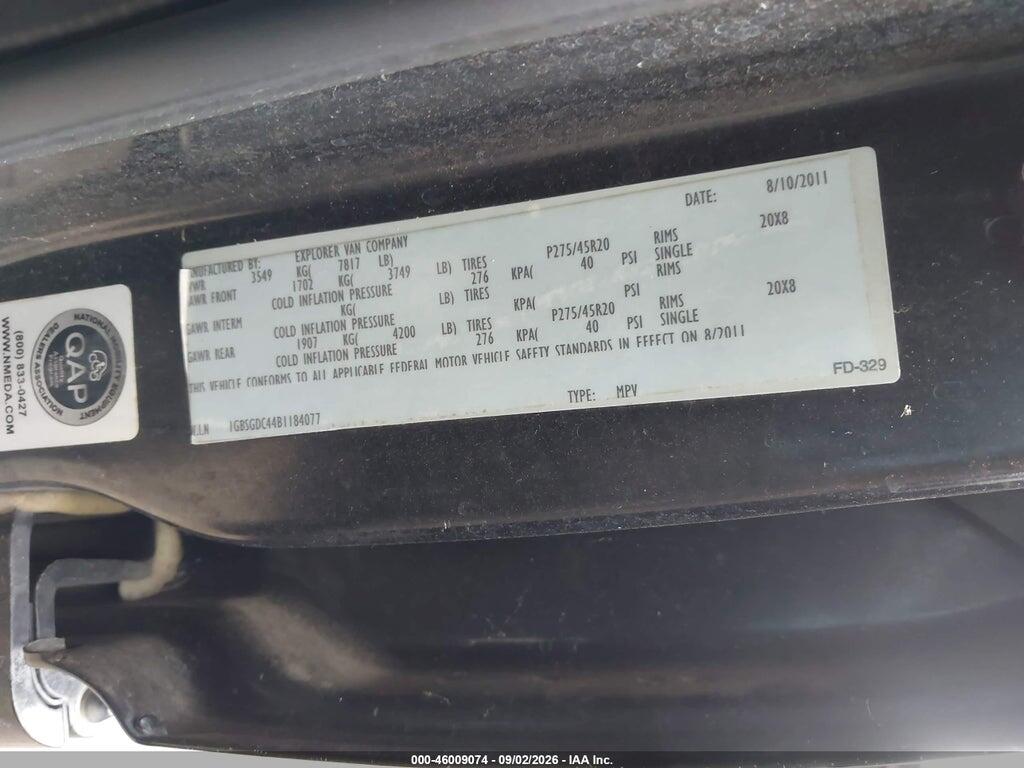 1GBSGDC44B1184077 2011 CHEVROLET EXPRESS 1500 photo no. 9