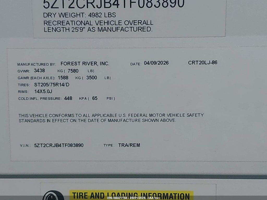 5ZT2CRJB4TF083890 2026 FORE 20LJ photo no. 9