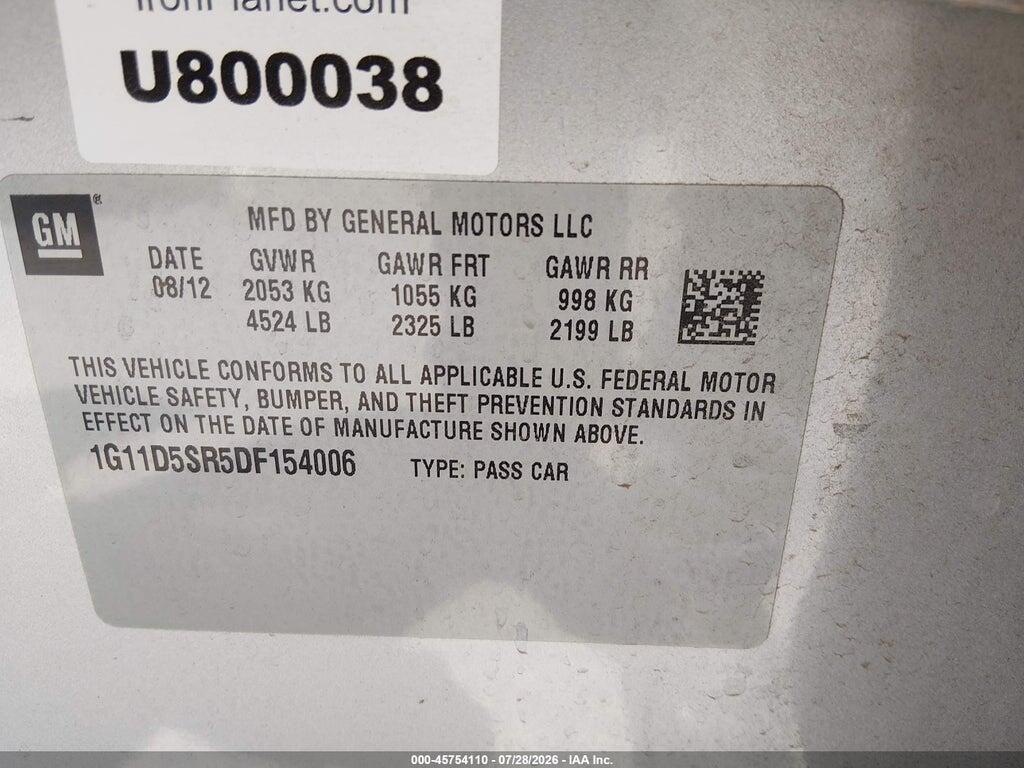 1G11D5SR5DF154006 2013 CHEVROLET MALIBU photo no. 9
