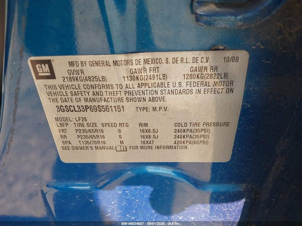 3GSCL33P69S561151 2009 SATURN VUE photo no. 9