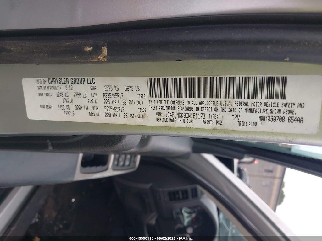 1C4PJMCK9CW161173 2012 JEEP LIBERTY photo no. 9