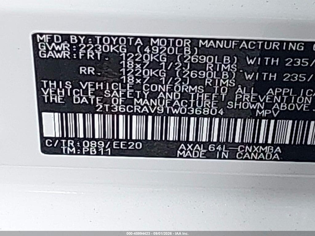 2T36CRAV9TW036804 2026 TOYOTA RAV4 photo no. 9