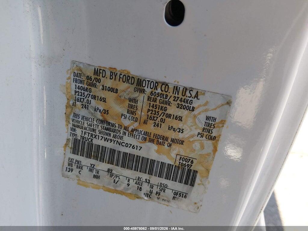 1FTRX17W9YNC07617 2000 FORD F-150 photo no. 9
