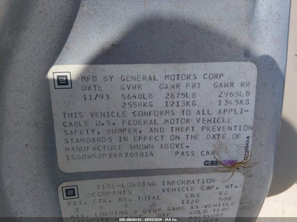 1G6DW52PXRR709814 1994 CADILLAC FLEETWOOD photo no. 9