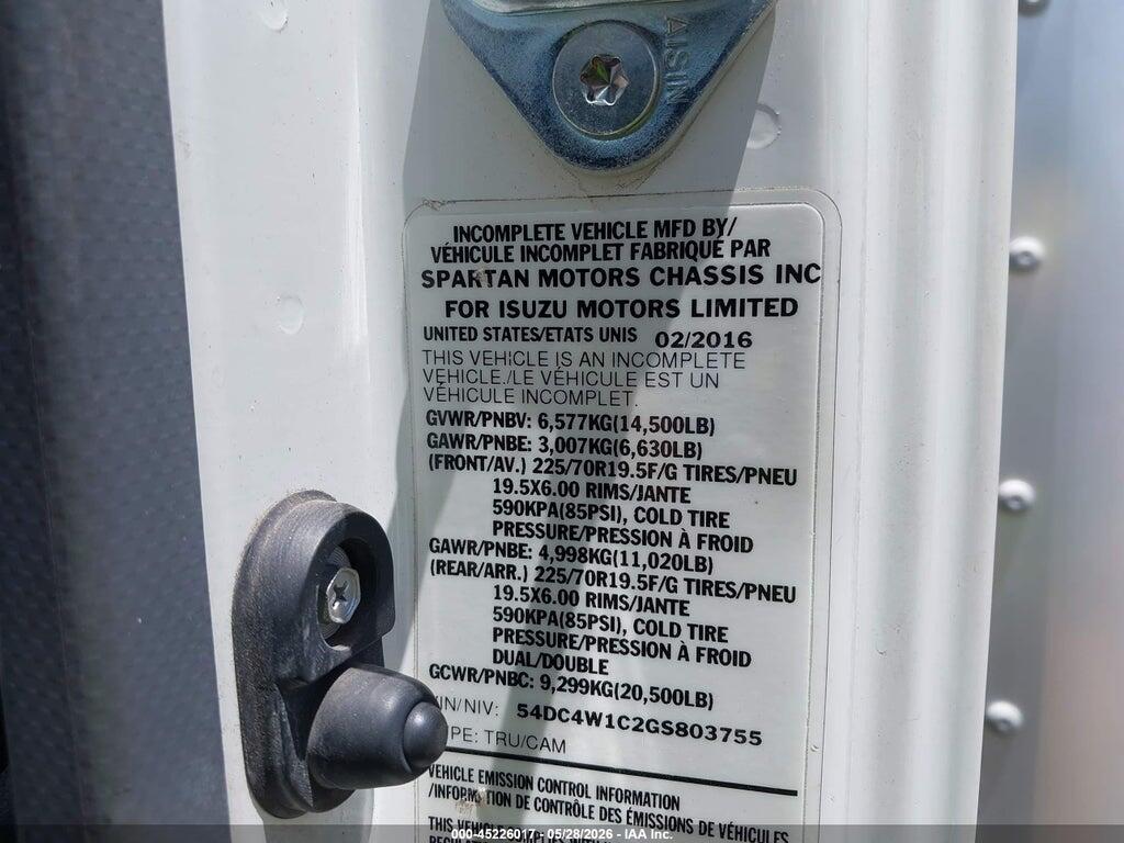 54DC4W1C2GS803755 2016 ISUZU NPR HD GAS REG photo no. 8