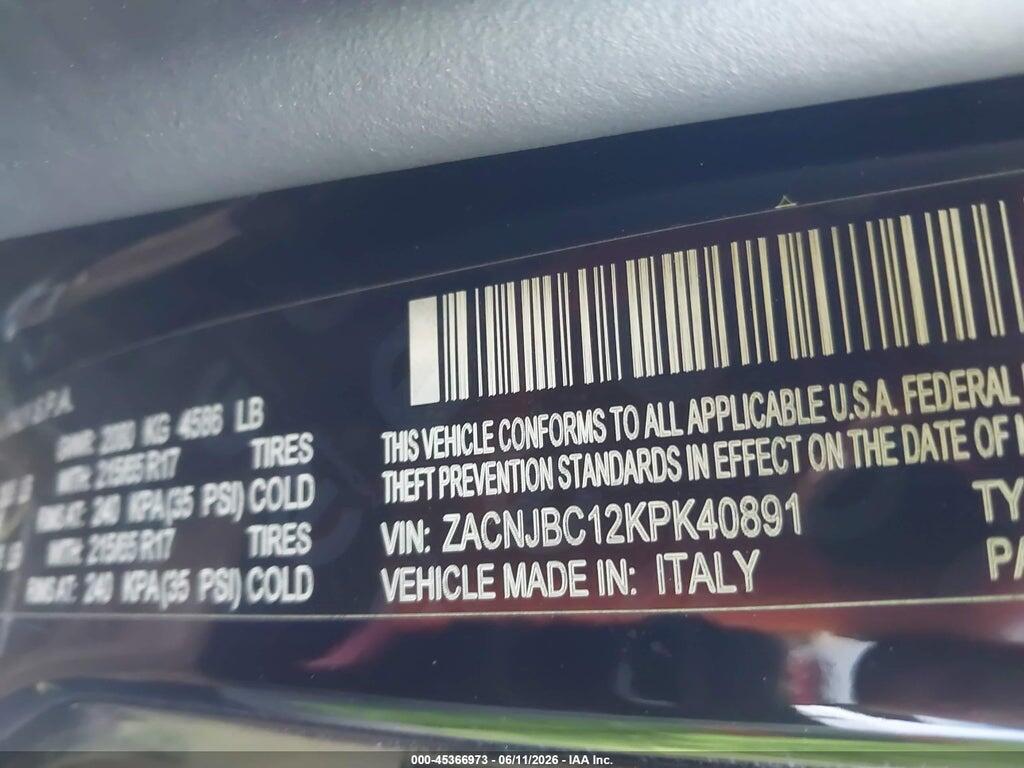 ZACNJBC12KPK40891 2019 JEEP RENEGADE photo no. 9