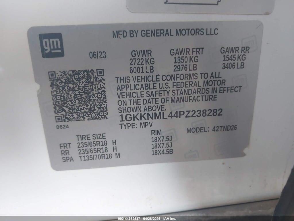 1GKKNML44PZ238282 2023 GMC ACADIA photo no. 9