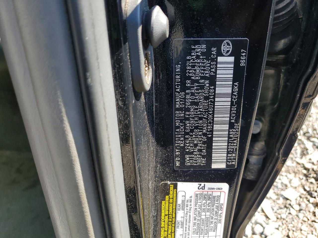 2006 TOYOTA CAMRY XLE — Фото 12 из 12