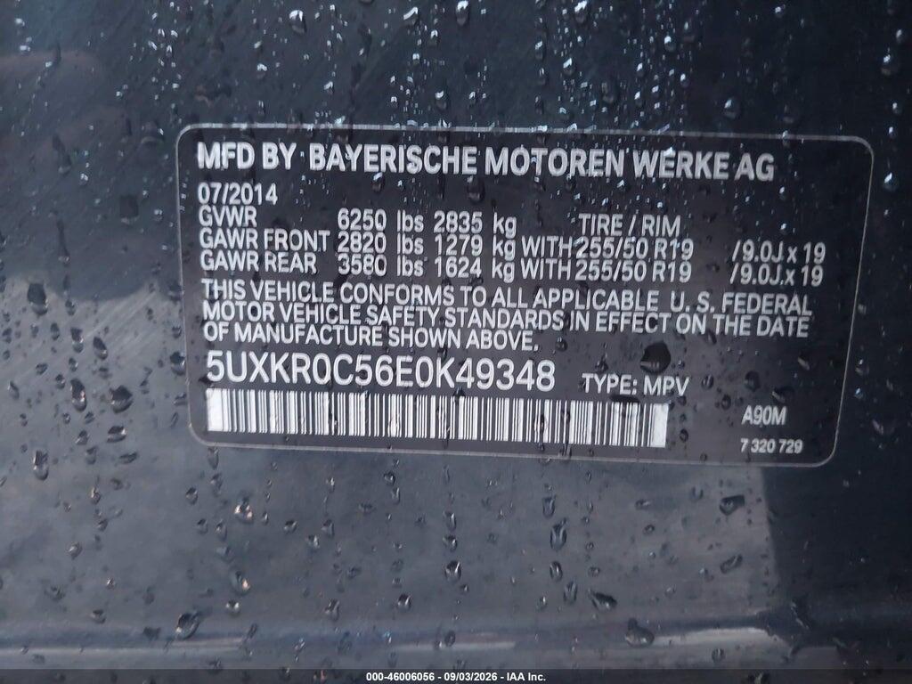 5UXKR0C56E0K49348 2014 BMW X5 photo no. 9