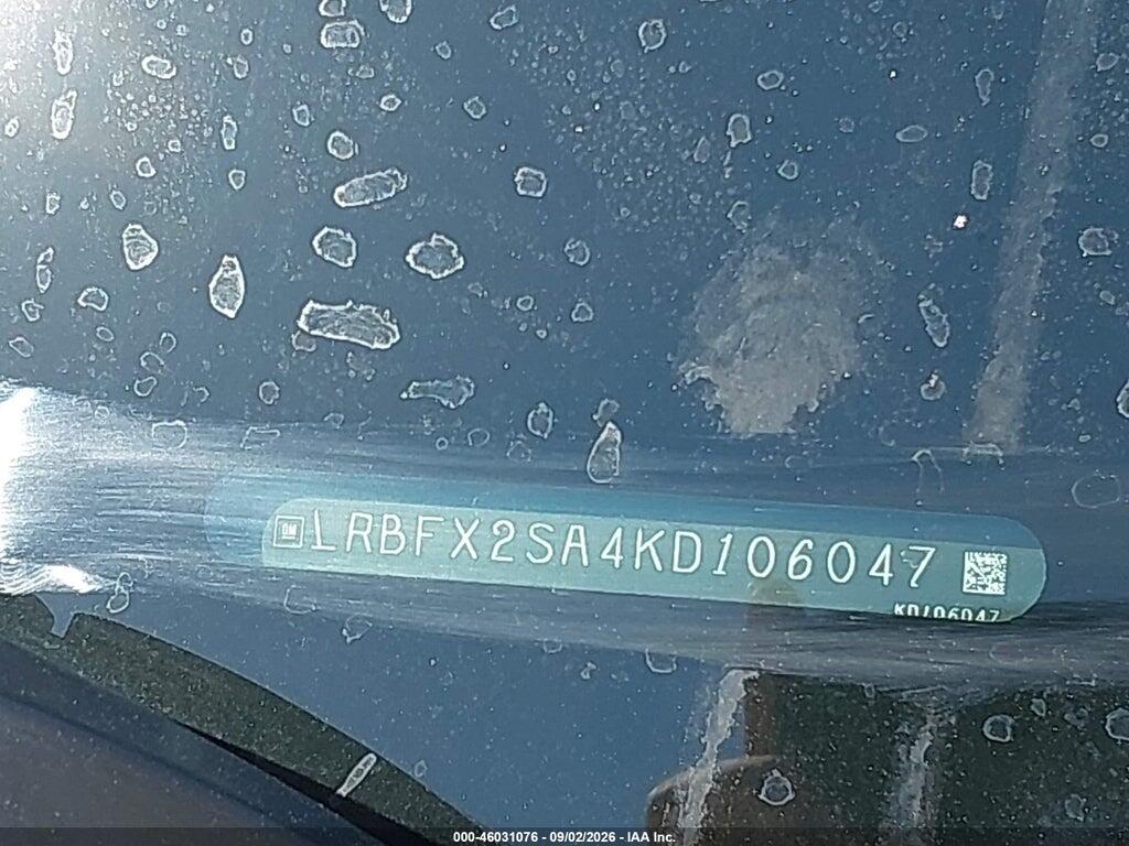 LRBFX2SA4KD106047 2019 BUICK ENVISION photo no. 9