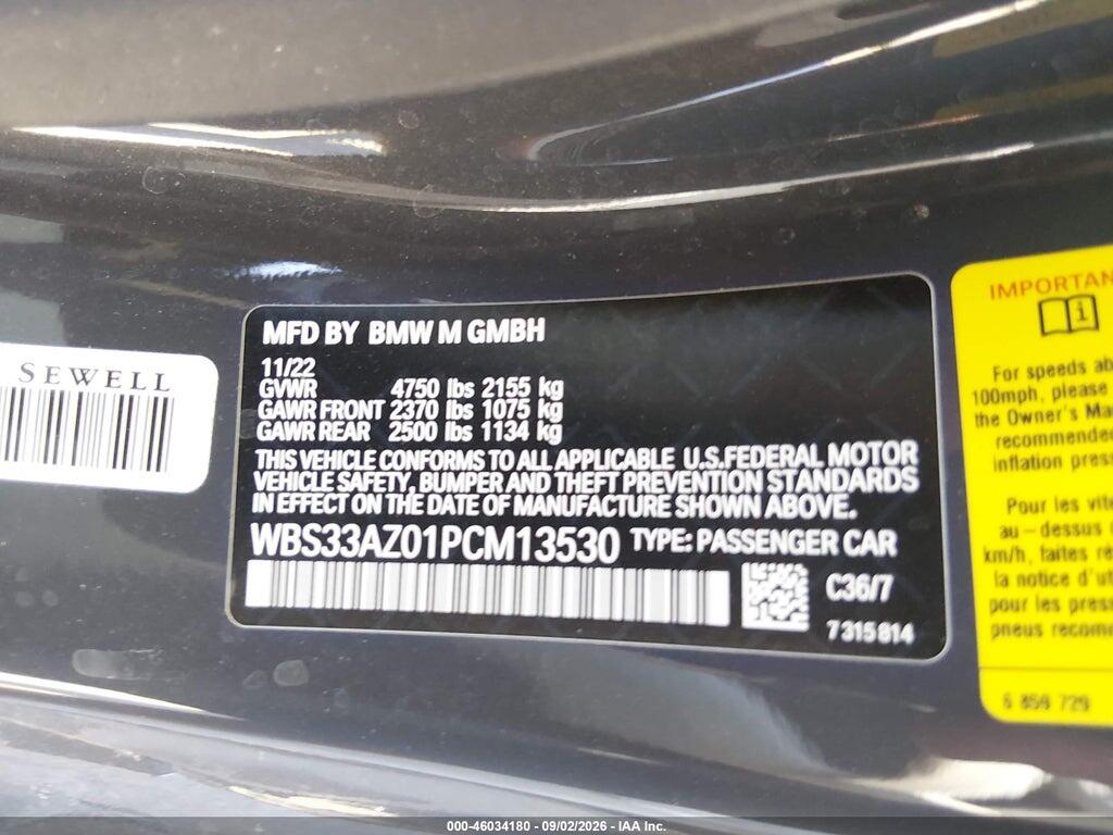 WBS33AZ01PCM13530 2023 BMW M4 photo no. 9